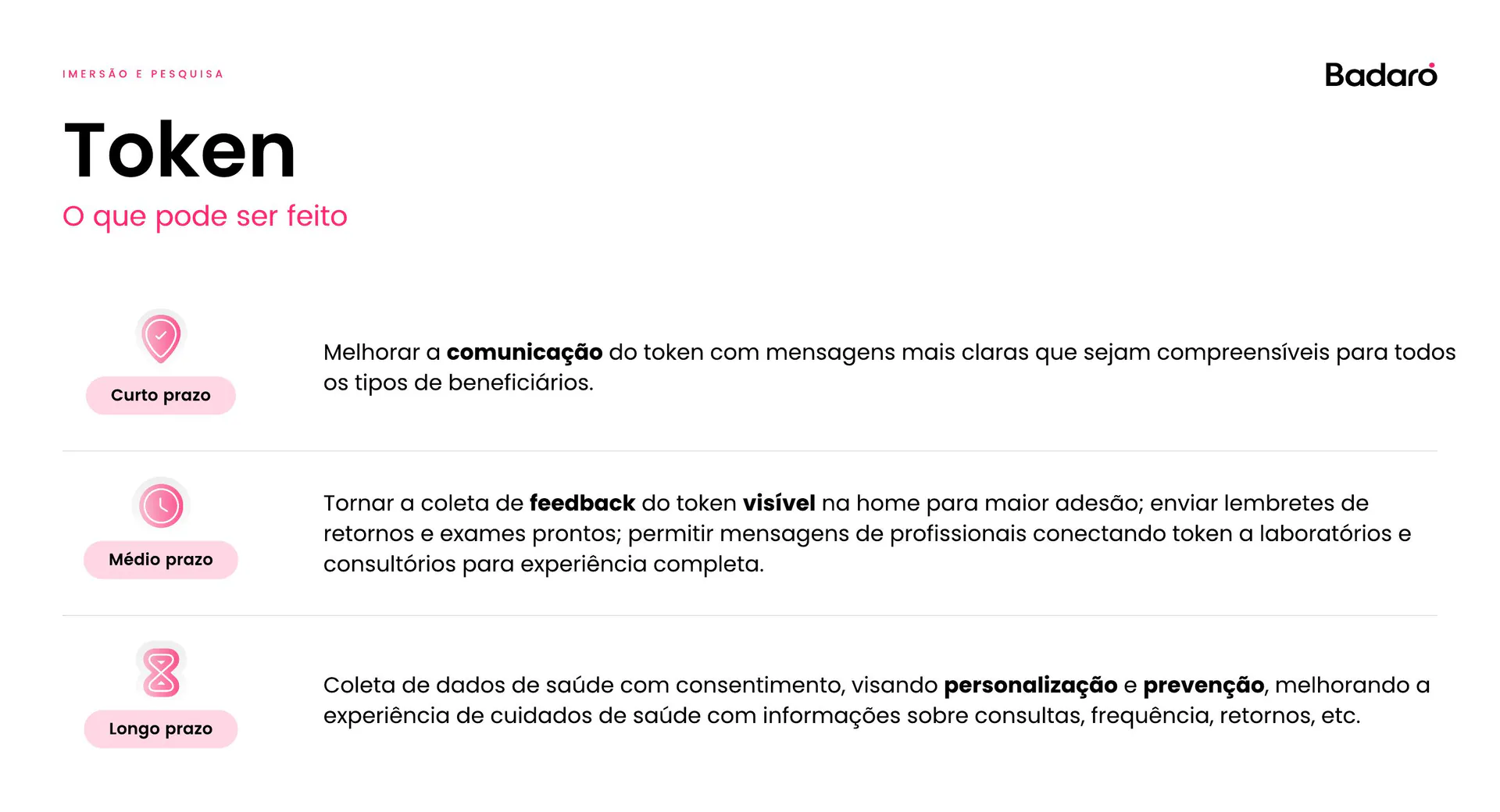 Área de oportunidade — Token.