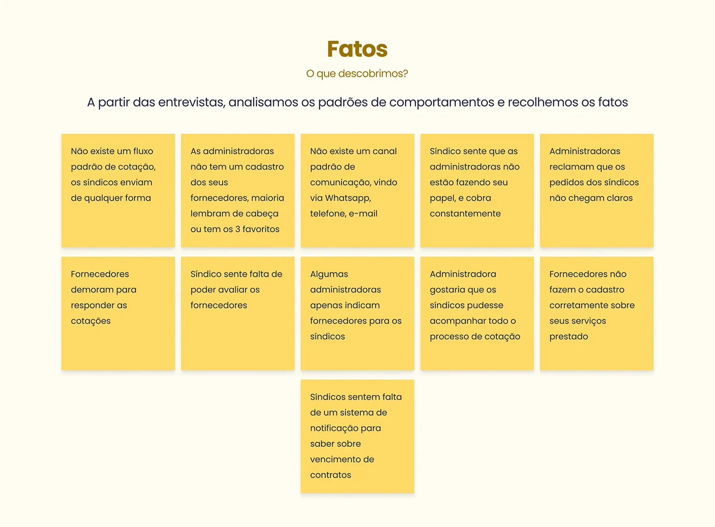 Fluxos priorizados: finanças, comunicação e manutenção.