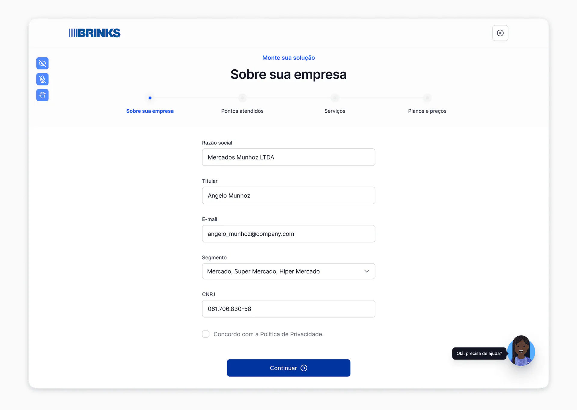 TriggoLabs protótipo de aquisição de serviços B2B.