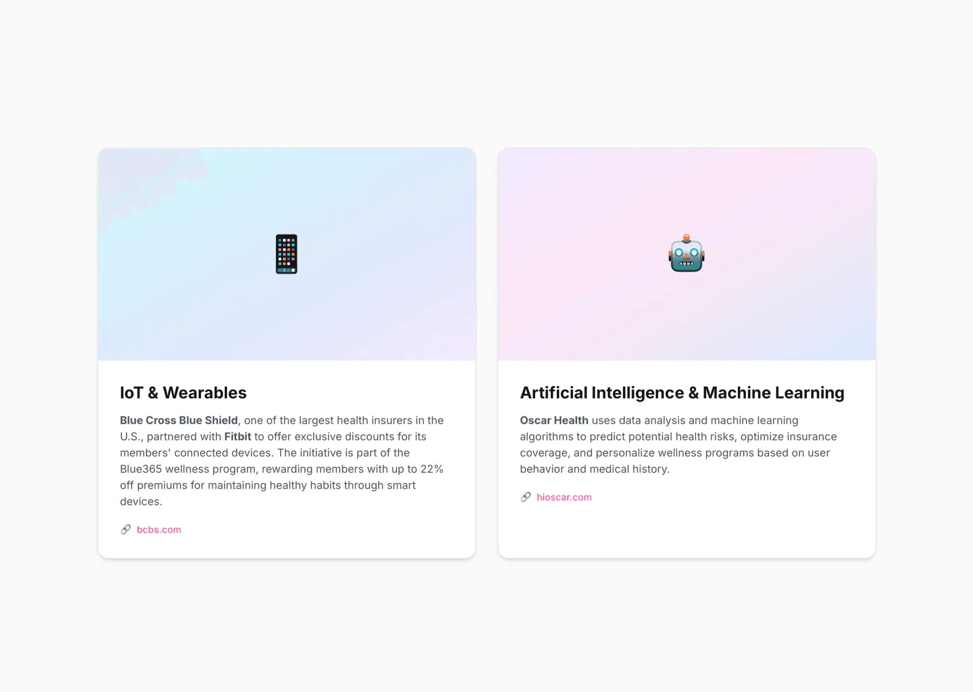 Interface de produto selecionada na galeria de soluções finais.