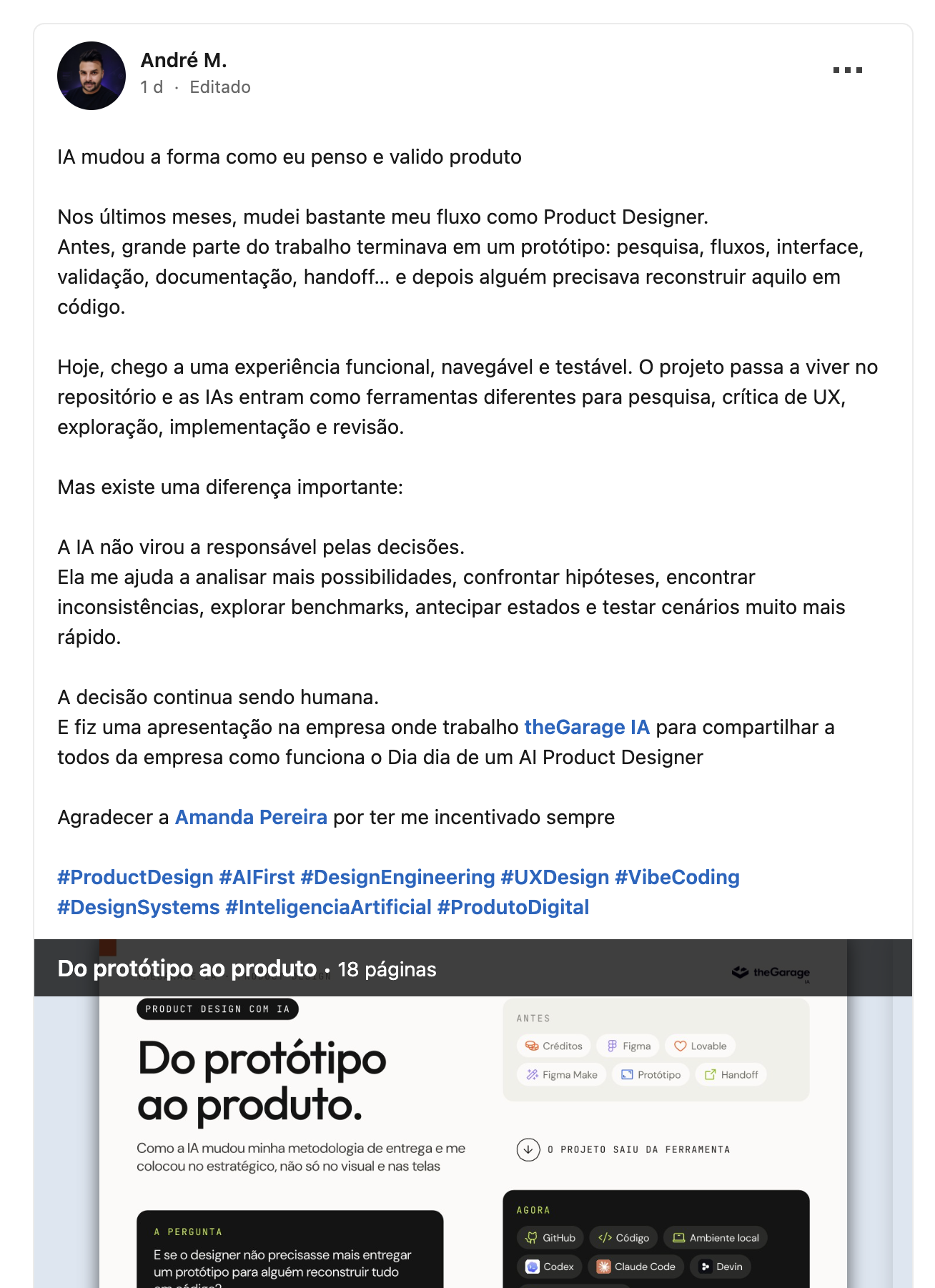 Capa da apresentação Do protetipo ao produto