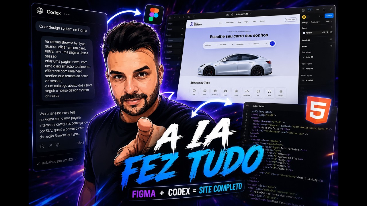 Miniatura do vídeo Da Ideia ao HTML com Codex, Figma e Google Stitch